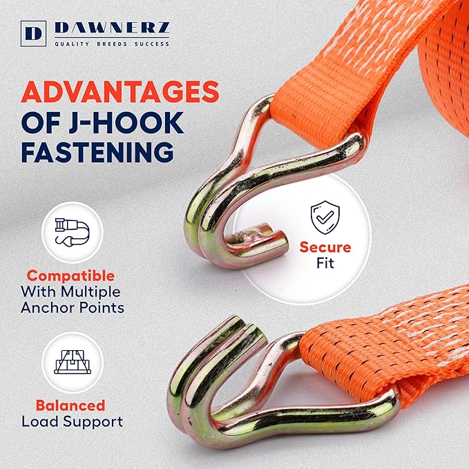Tie Downs Ratchet Straps 2 inch X 20 ft
